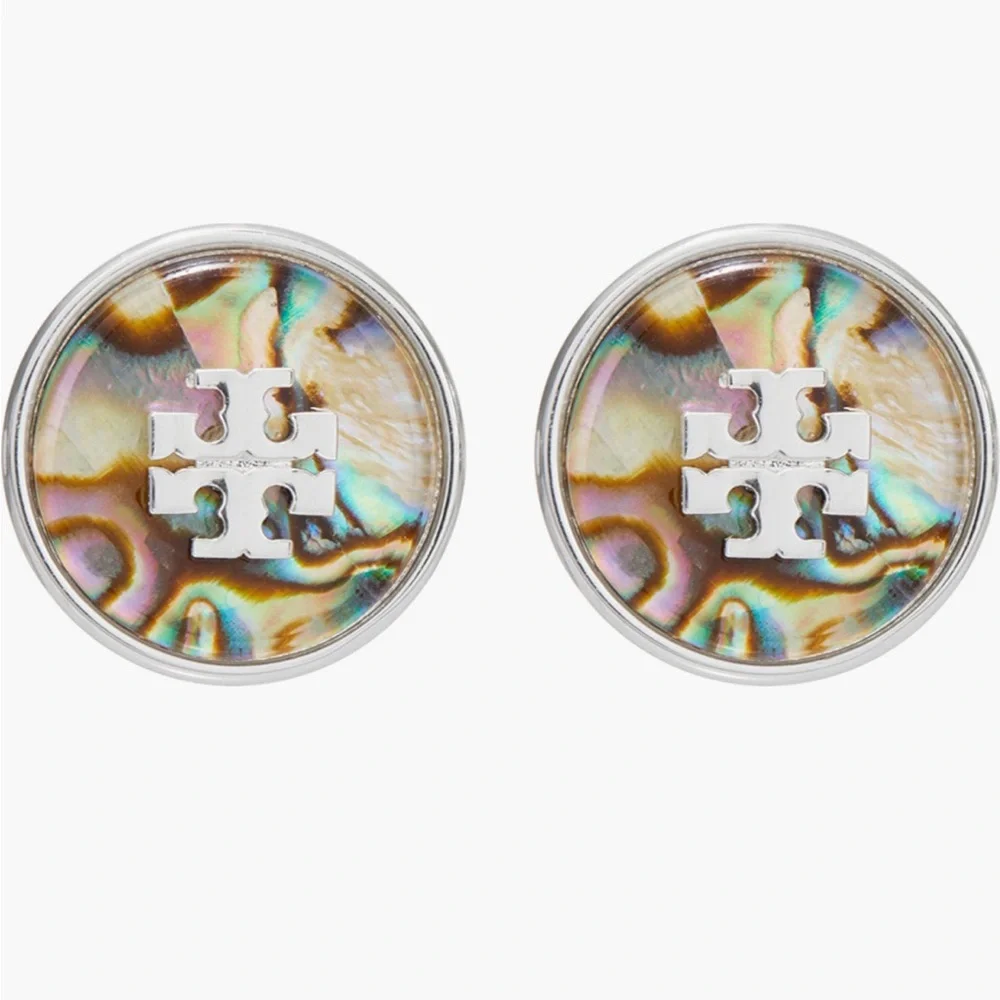 Price Firm - TORY BURCH Abalone Stud Earrings